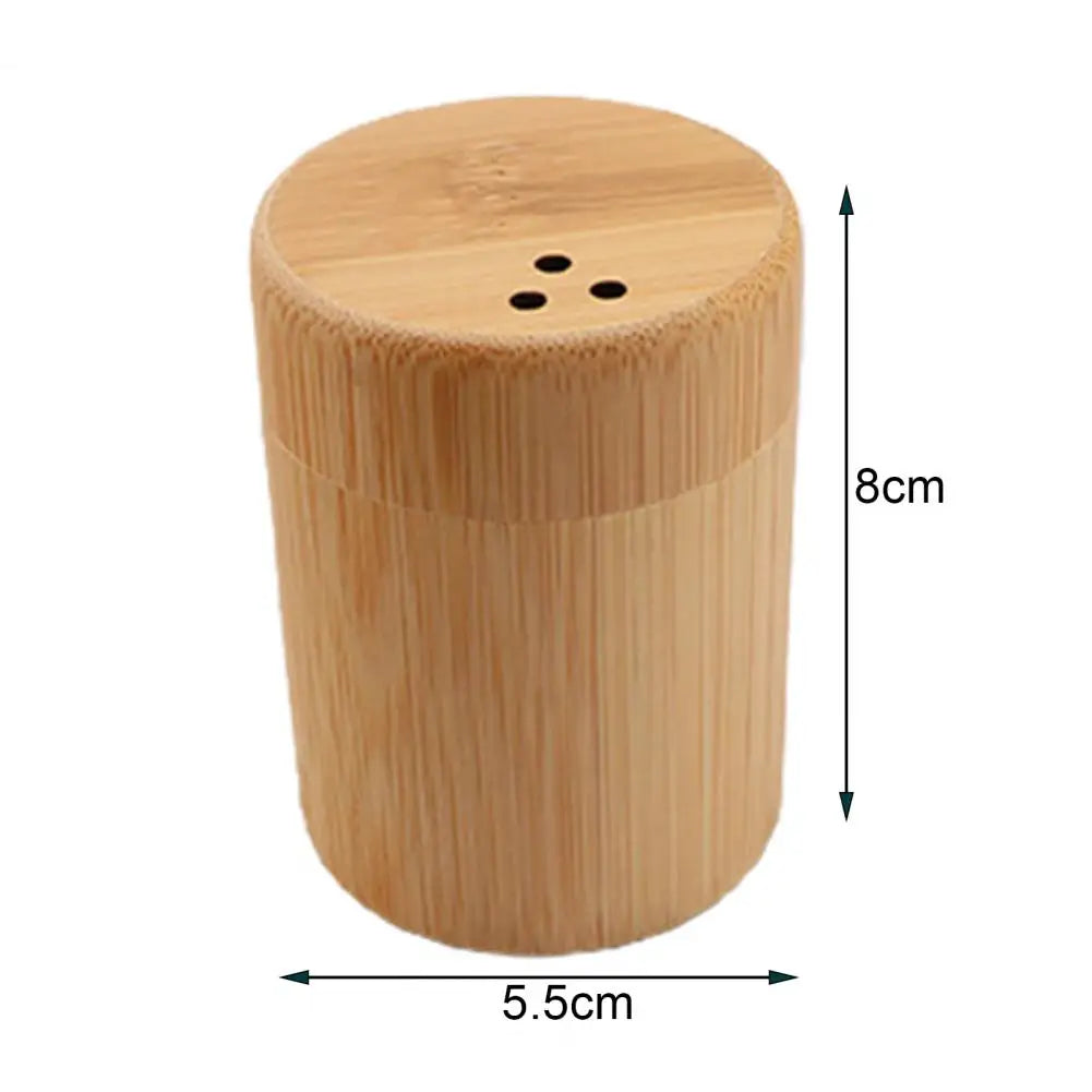 Bamboo Toothpick Storage Box – Portable Dustproof Round Dispenser with Large Capacity