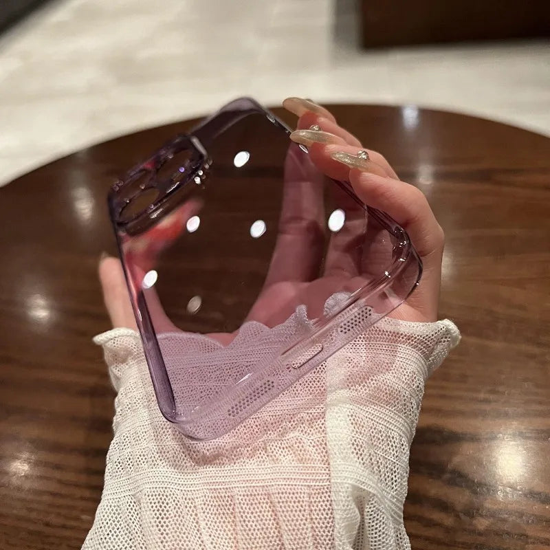 Crystal Clear Slim Hard Case for iPhone - Shockproof and Ultra Thin