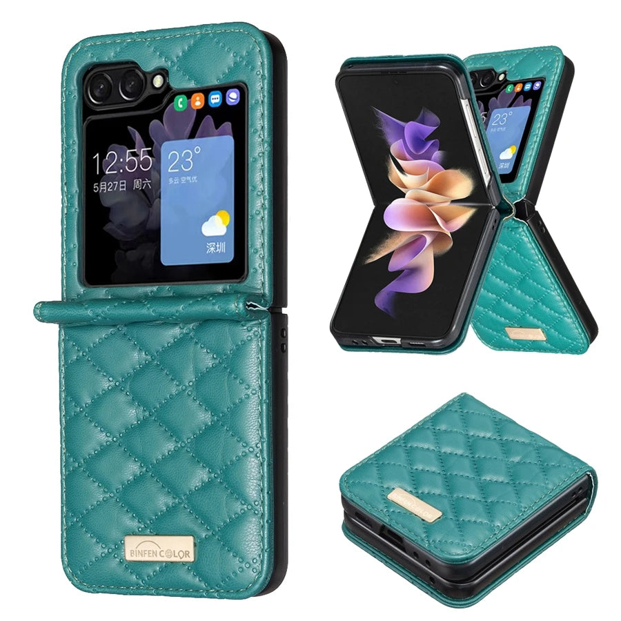 Galaxy Z Flip 5 Leather Wallet Case