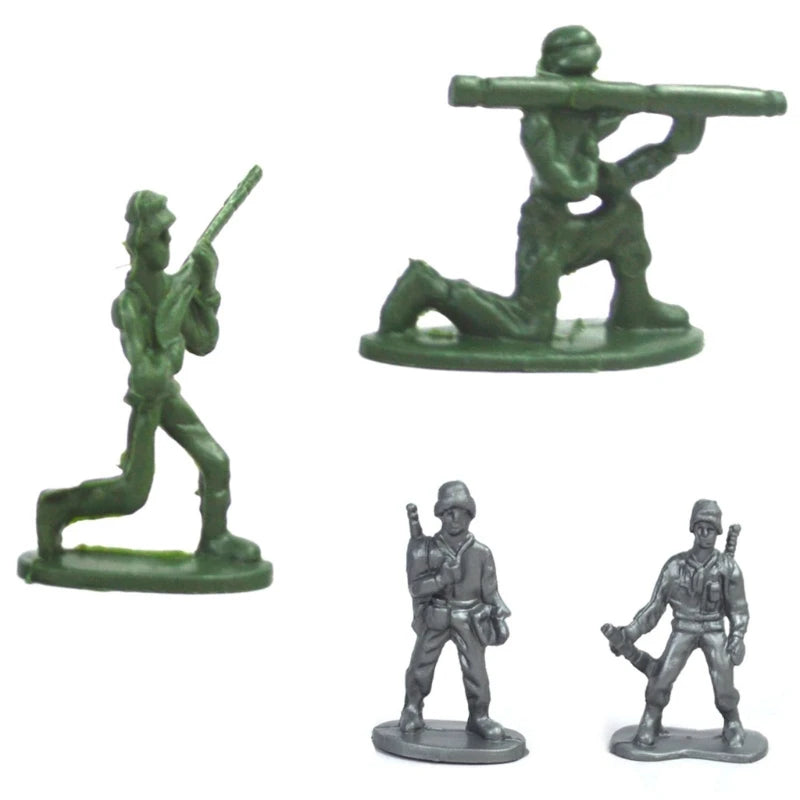 100PCS Mini Plastic Soldier Models – Multiple Poses Toy Set for Kids