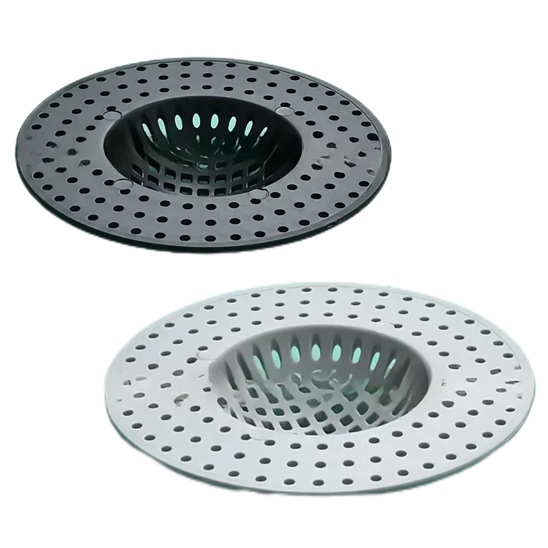 2PCS Plastic Kitchen Sink Strainer – Drain Filter & Hair Catcher