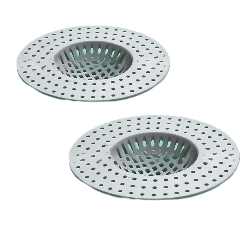 2PCS Plastic Kitchen Sink Strainer – Drain Filter & Hair Catcher