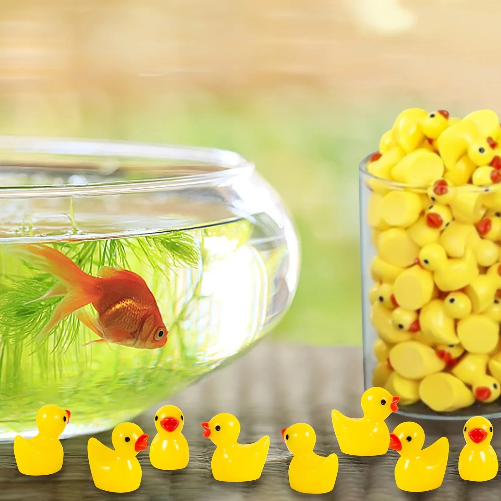 1000 Mini Resin Duck Figurines – Fairy Garden, Aquarium & Potted Plant Decor, DIY Dollhouse Accessories