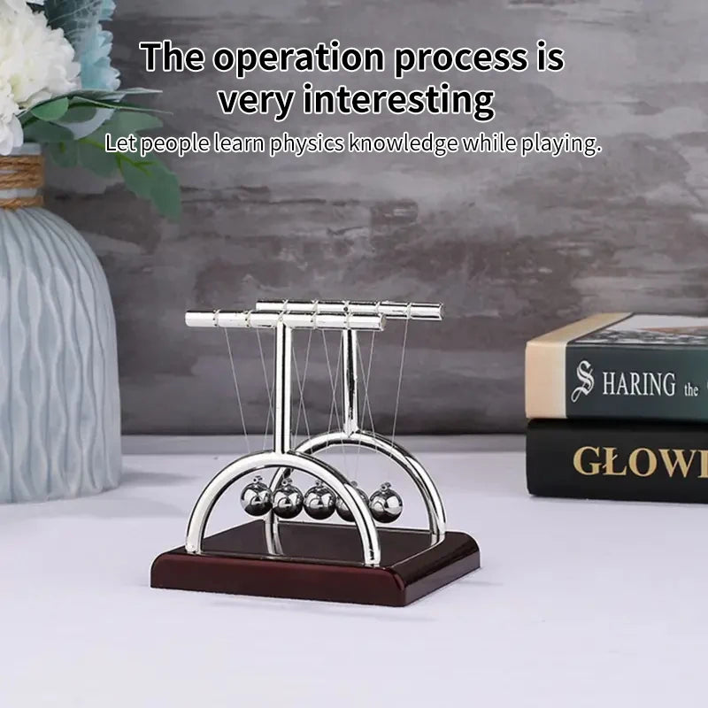 Elegant Newton's Cradle Balance Balls – Modern Desk Toy & Educational Office Decor