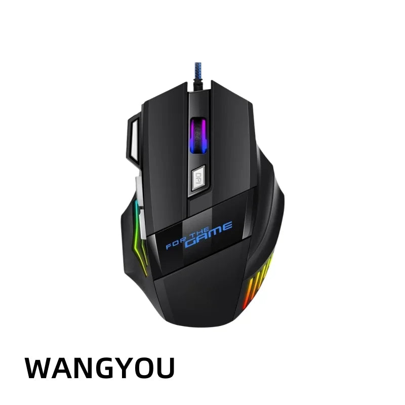 Wired Gaming Mouse with Colorful Breathing Light – Perfect for Desktop, Laptop, and E-Sports