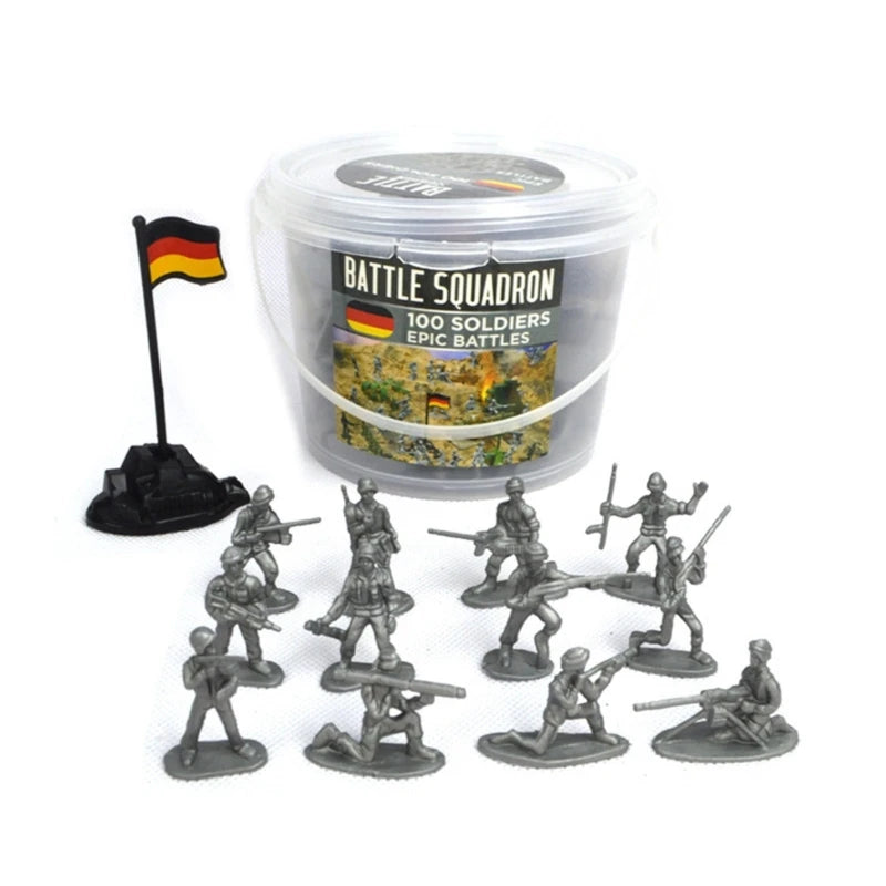 100PCS Mini Plastic Soldier Models – Multiple Poses Toy Set for Kids