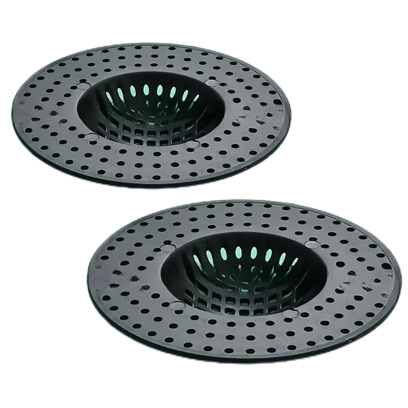 2PCS Plastic Kitchen Sink Strainer – Drain Filter & Hair Catcher