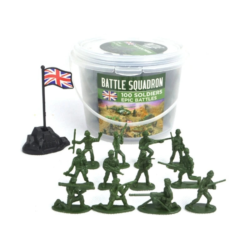 100PCS Mini Plastic Soldier Models – Multiple Poses Toy Set for Kids