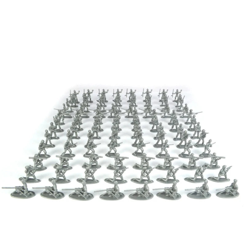 100PCS Mini Plastic Soldier Models – Multiple Poses Toy Set for Kids