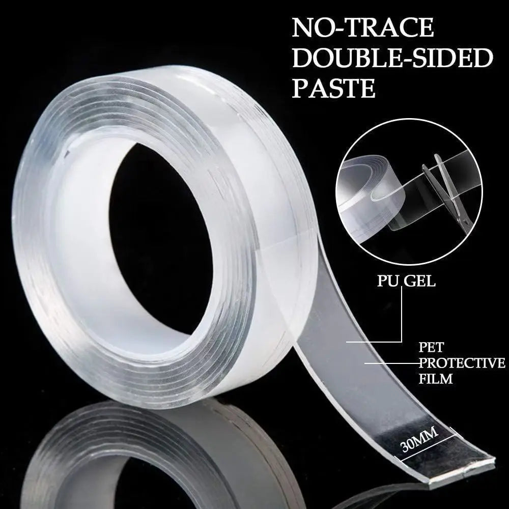 Nano Double-Sided Adhesive Tape – Traceless, Waterproof, and Reusable