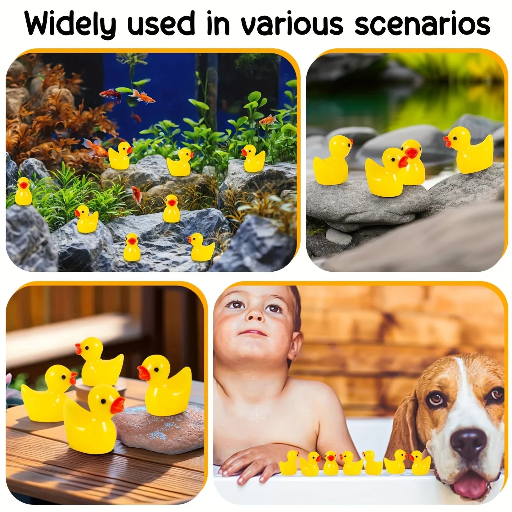 1000 Mini Resin Duck Figurines – Fairy Garden, Aquarium & Potted Plant Decor, DIY Dollhouse Accessories